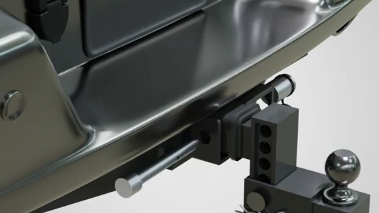 Hitch Pin Guard side view